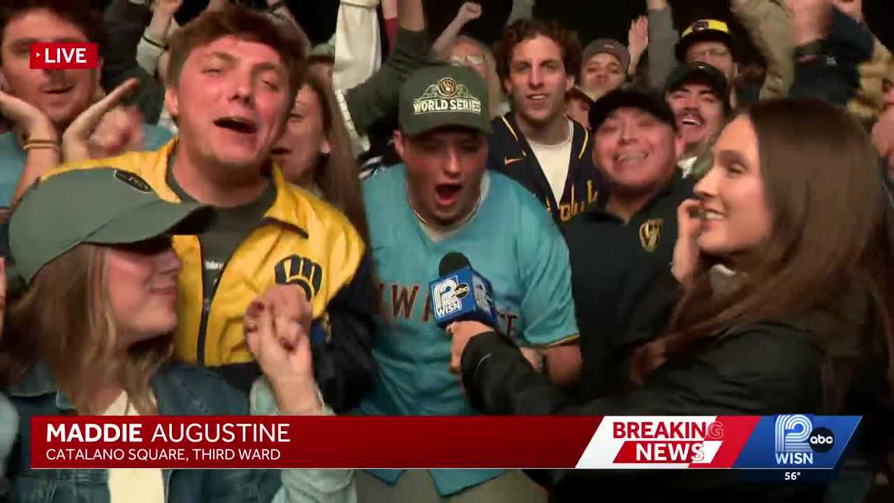 WATCH: Brewers fans react to winning Game 1 of the World Series — WISN 12 Milwaukee, Burnsville Sports news