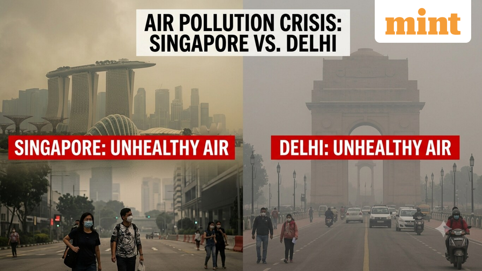 Delhi braces for GRAP curbs as AQI soars; Singapore battles wildfire haze. How do the two compare? — Mint India, Burnsville Technology news
