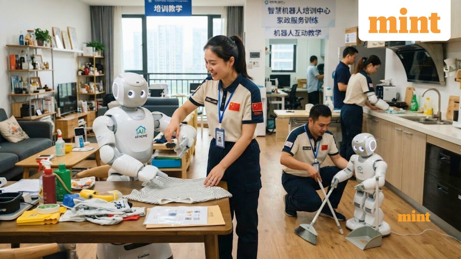 Workers in China are teaching robots everyday chores, earning ₹57,000 monthly by folding clothes, sweeping floors, more — Mint India, Burnsville Technology news
